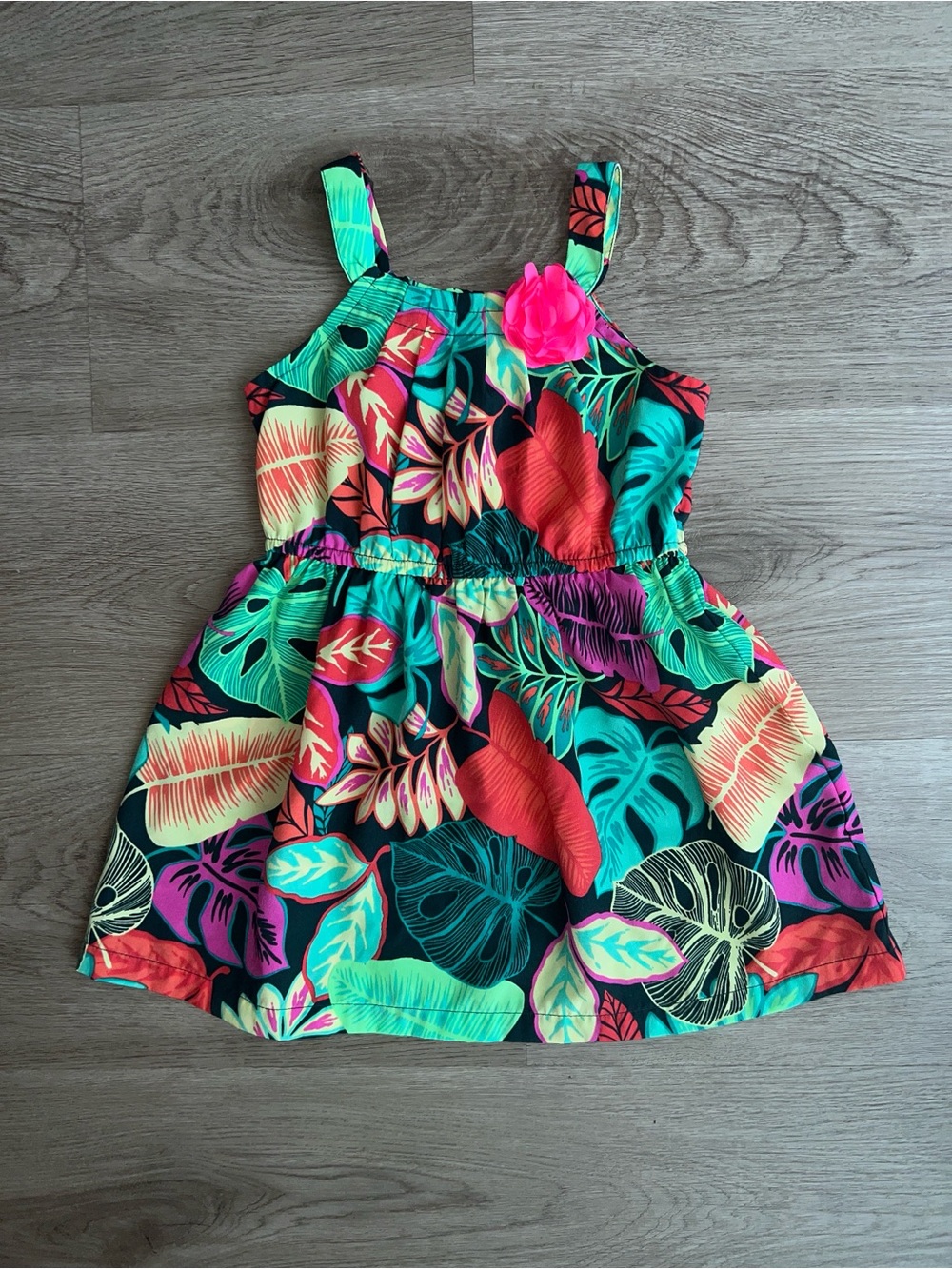 Cherokee Toddler Girls Floral Tropical Summer Sleeveless Casual Dress Size 2T